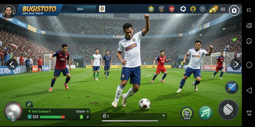 Screenshot gameplay BUGISTOTO menampilkan aksi menyerang dan strategi tim yang dinamis.