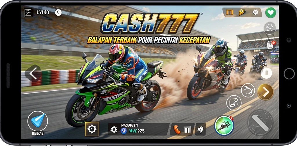 Tampilan utama gameplay CASH777 yang menampilkan kecepatan tinggi dan aksi memukau.