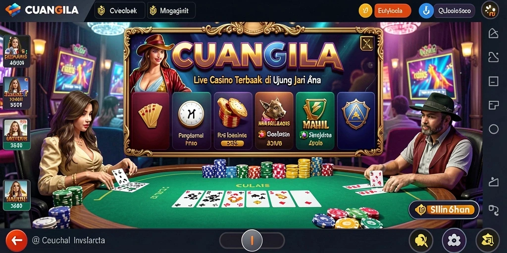 Tampilan gameplay langsung yang mendebarkan di CUANGILA.