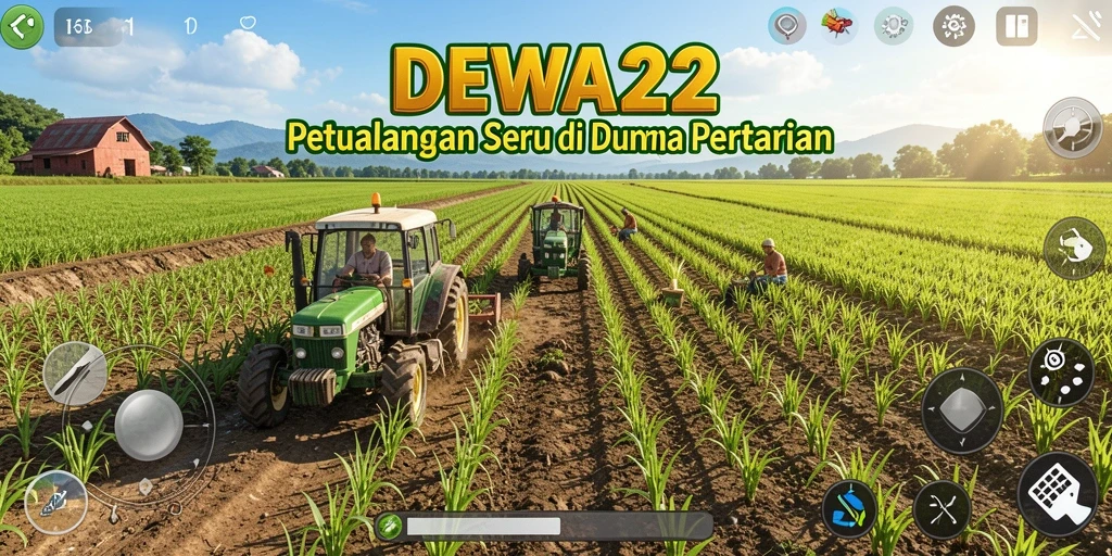 Screenshot DEWA22 menampilkan aktivitas berkebun yang menyenangkan.