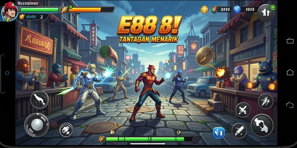 Tampilan gameplay E88 yang penuh aksi dan tantangan.