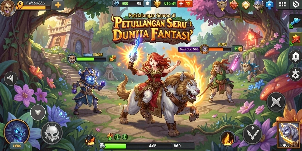 Tangkapan layar dari permainan FW66 menunjukkan aksi petualangan yang mendebarkan.