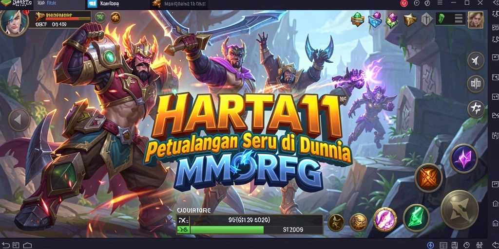 Tangkapan layar permainan HARTA11 dengan aksi pertarungan MMORPG yang seru.