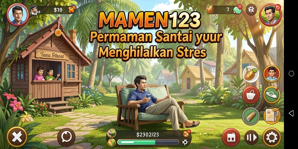 Gameplay MAMEN123 yang ceria dan menantang.