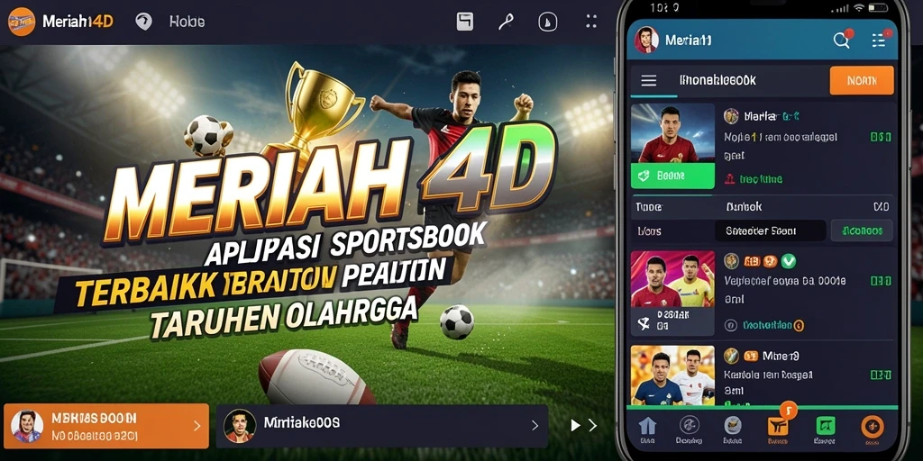Screenshot utama MERIAH4D menampilkan tampilan taruhan olahraga yang menarik.