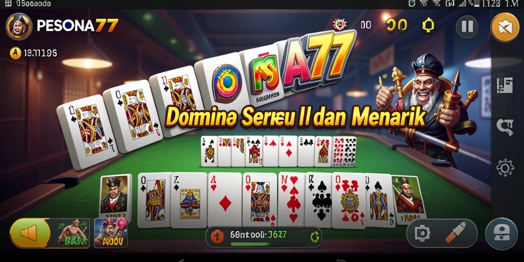 Tampilan gameplay PESONA77 yang menarik dalam permainan Domino.