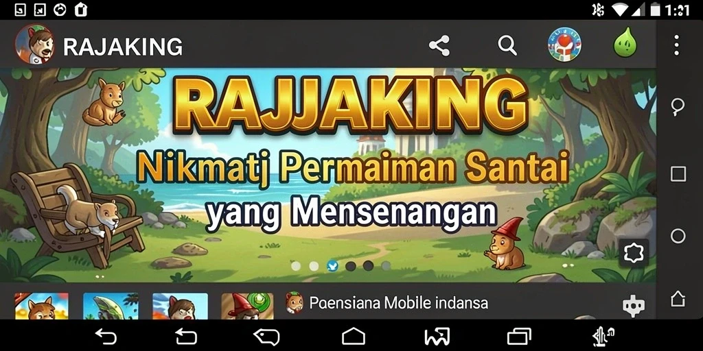 Tampilan menarik dari gameplay RAJAKING yang penuh warna.