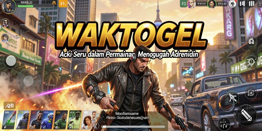 Screenshot WAKTOGEL menampilkan aksi mendebarkan saat melawan musuh.