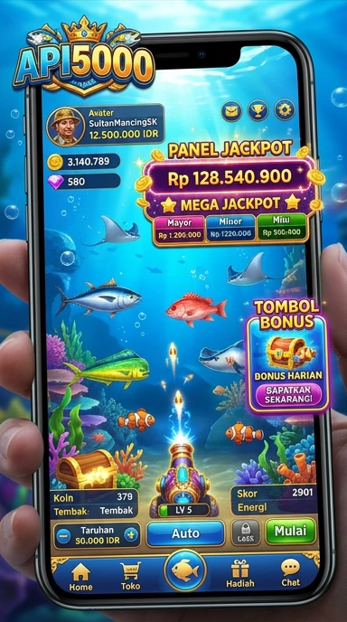Tampilan antar muka aplikasi api5000 yang user-friendly.